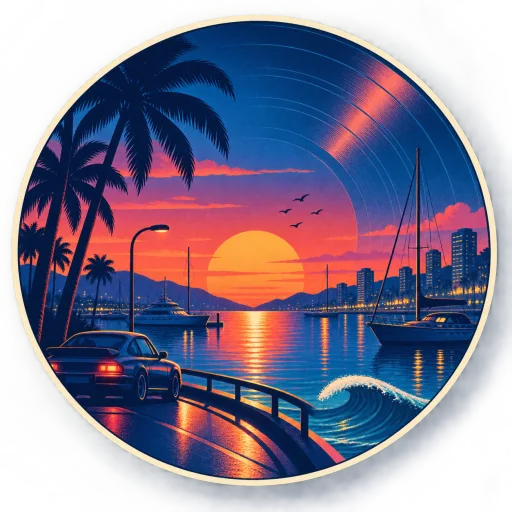 Neon Marina Radio fictional channel emblem